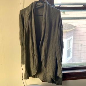 Leith Green Long Cardigan